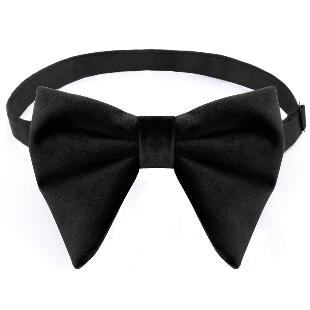 Bow Tie Pre Tied - Herren-Samtfliegen, vorgefertigt, verstellbar, britischer Freizeit- und