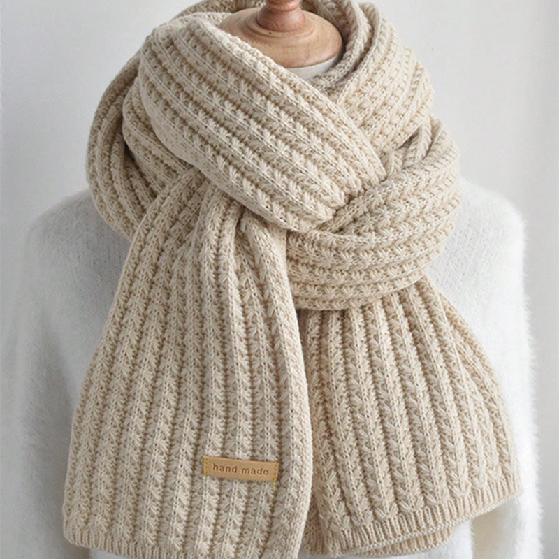 Muffler Men Wool - Premium Weicher Gemütlicher Luxuriöser Zopfmuster-Strickschal, Übergroßer