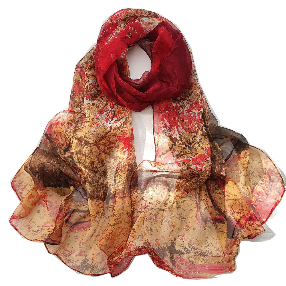 Face Scarf Mask - Neue Mode Leben Baum Chiffon seidig