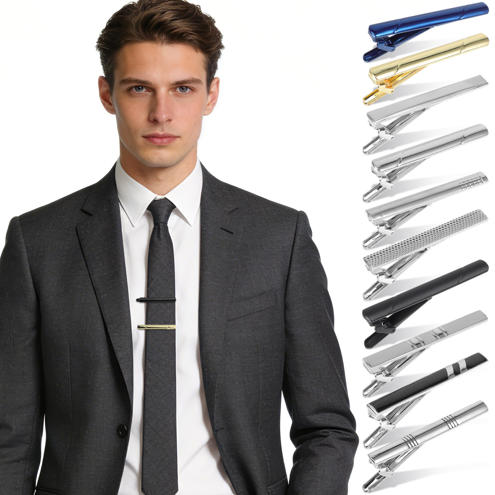 10er-Set Krawattenklammern, kl – Tie Bar Set Gift Bewertung und Preis