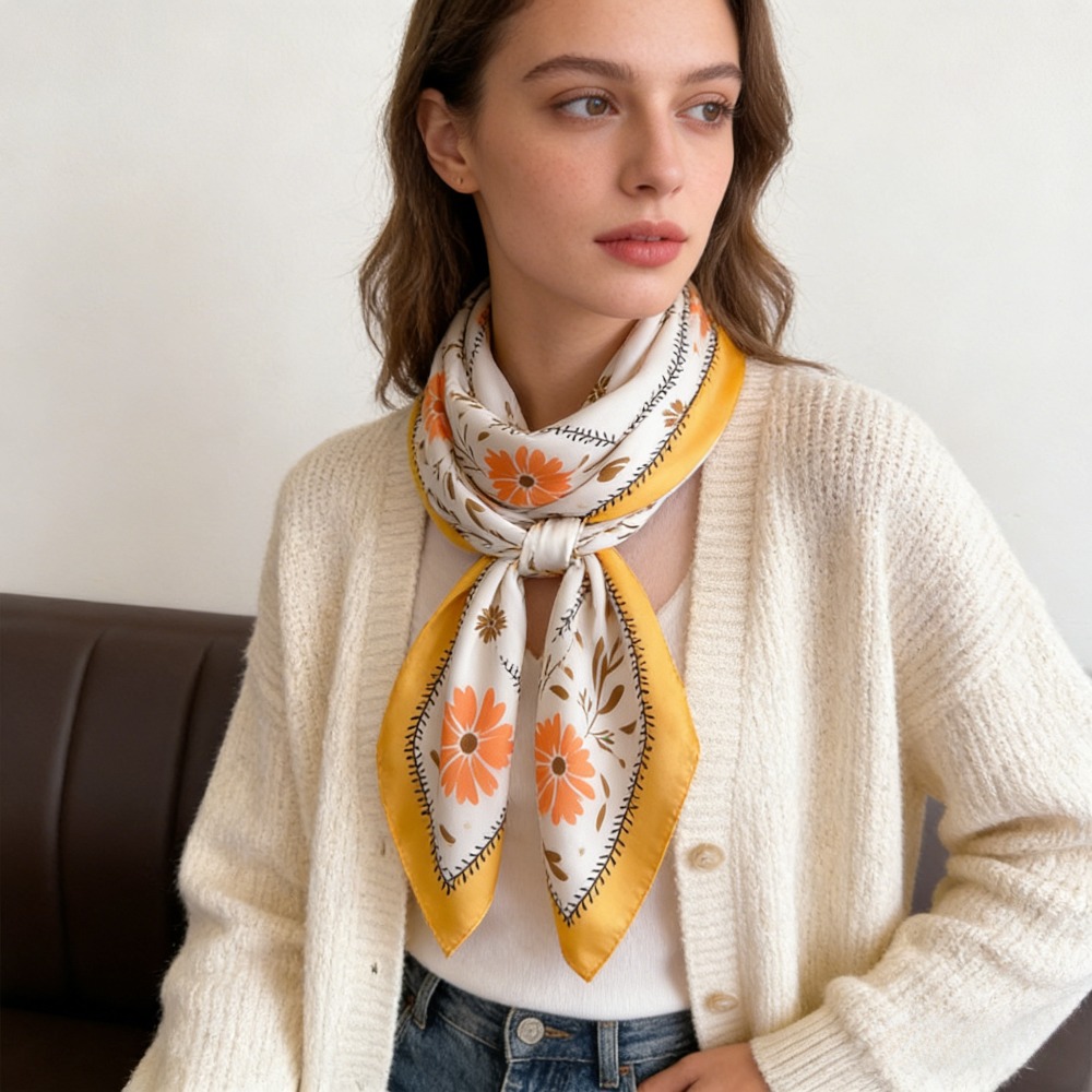 1 Stück neuer bedruckter modis – Scarf Silk Square Bewertung und Preis