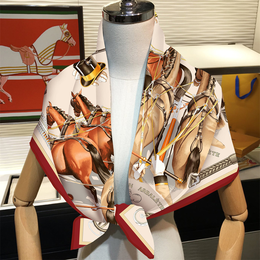 Seide Schal Frauen Pferd Gedru – Scarf Silk Square Bewertung und Preis