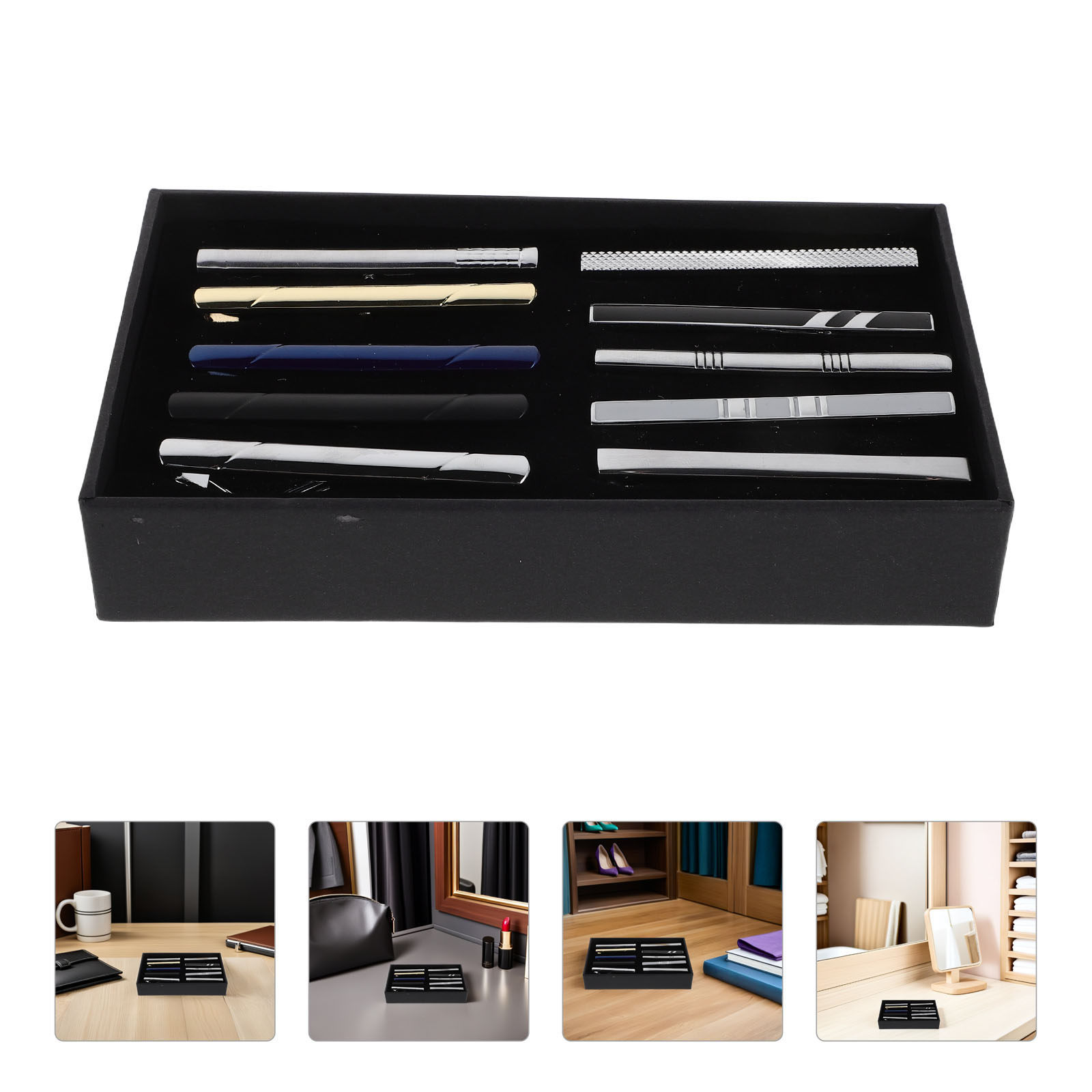 10er-Set Krawattenklammern, el – Tie Bar Set Gift Bewertung und Preis